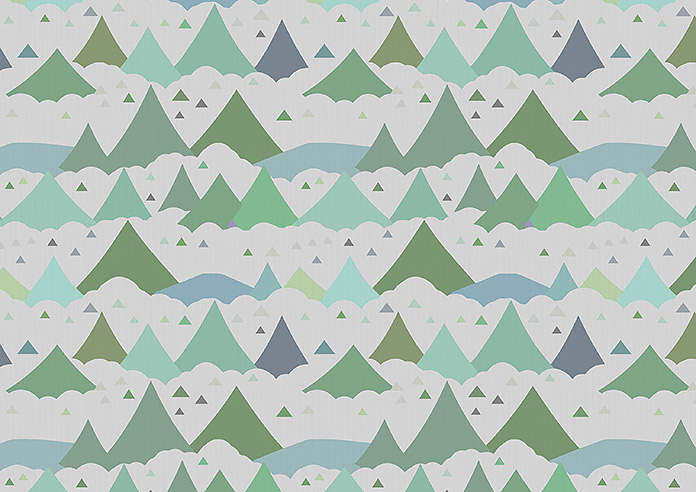 Cloudy Peaks, Mint - Roman Blind - Image 7